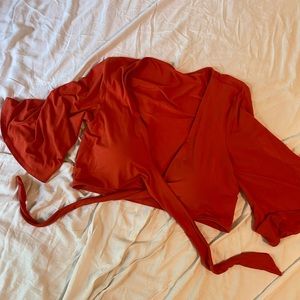 Klassy Network Wrap Top